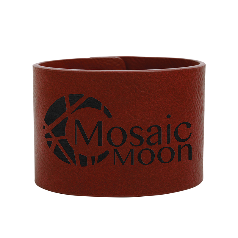 8 1/2' x 3/4' Laserable Leatherette Cuff Bracelet 8 1/2' x 3/4' Laserable Leatherette Cuff Bracelet