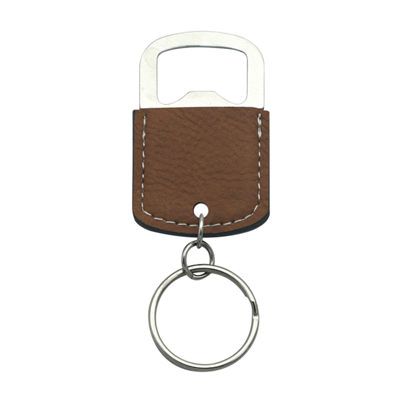 Laserable Leatherette Oval Bottle Opener Keychain Laserable Leatherette Oval Bottle Opener Keychain