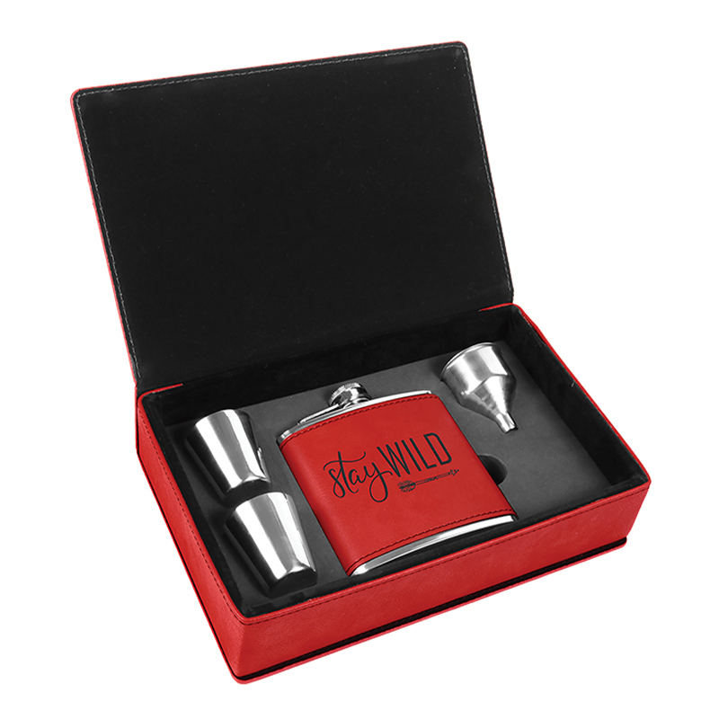 Leatherette Flask Sets Leatherette Flask Sets