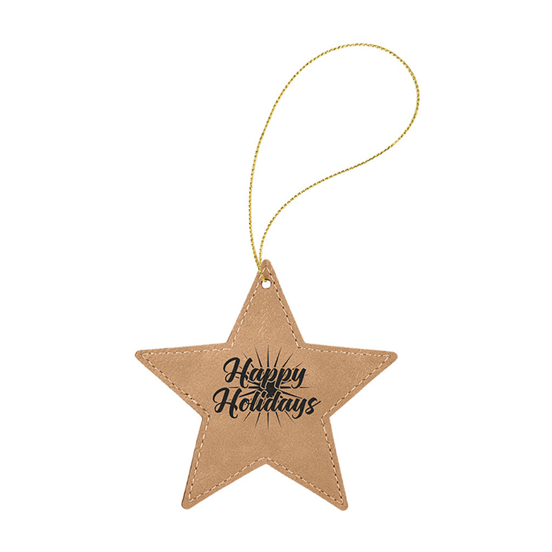 Laserable Leatherette Star Ornament Laserable Leatherette Star Ornament