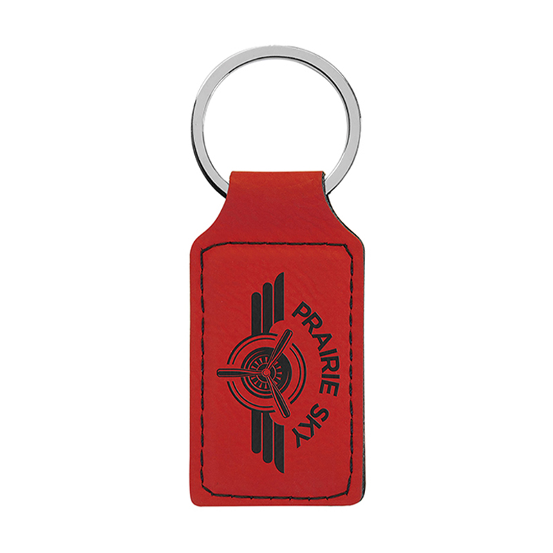 Laserable Leatherette Rectangle Keychain Laserable Leatherette Rectangle Keychain
