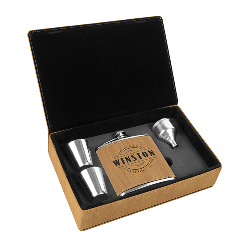 Leatherette Flask Sets Leatherette Flask Sets