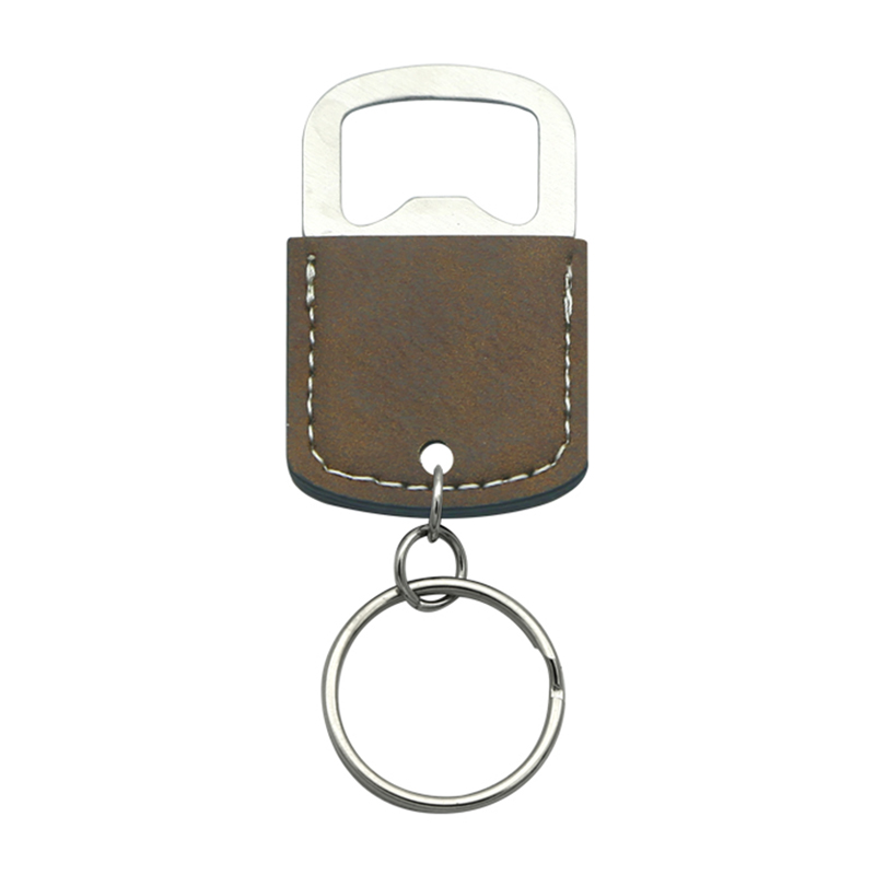 Laserable Leatherette Oval Bottle Opener Keychain Laserable Leatherette Oval Bottle Opener Keychain