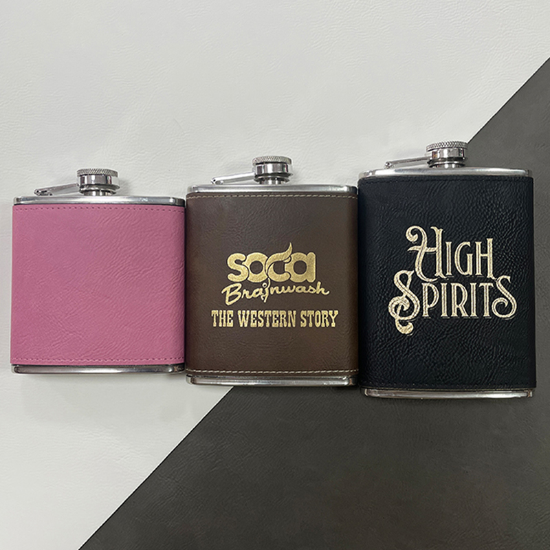 Laserable Leatherette Flasks Laserable Leatherette Flasks