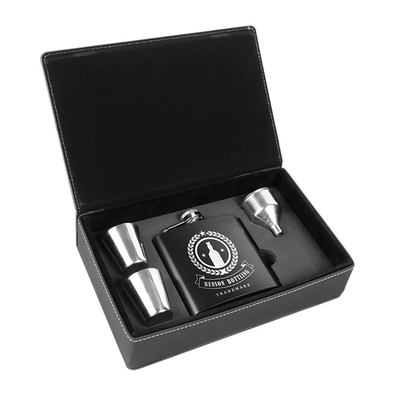 Leatherette Flask Sets Leatherette Flask Sets