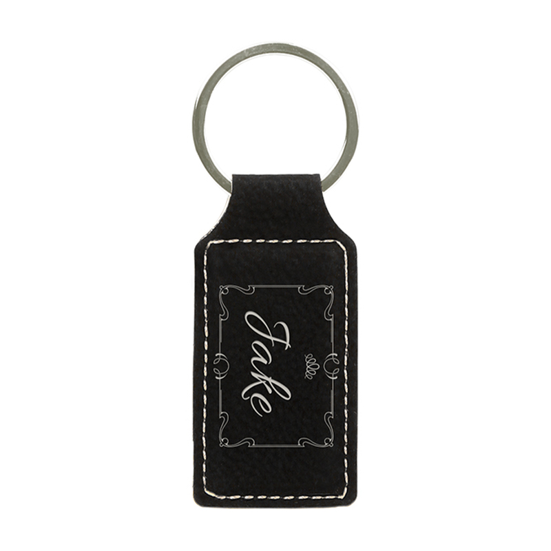 Laserable Leatherette Rectangle Keychain Laserable Leatherette Rectangle Keychain