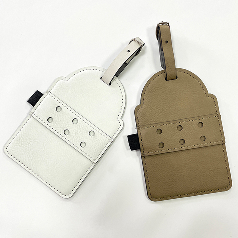 Laserable Leatherette Golf Bag Tag with Tees Laserable Leatherette Golf Bag Tag with Tees