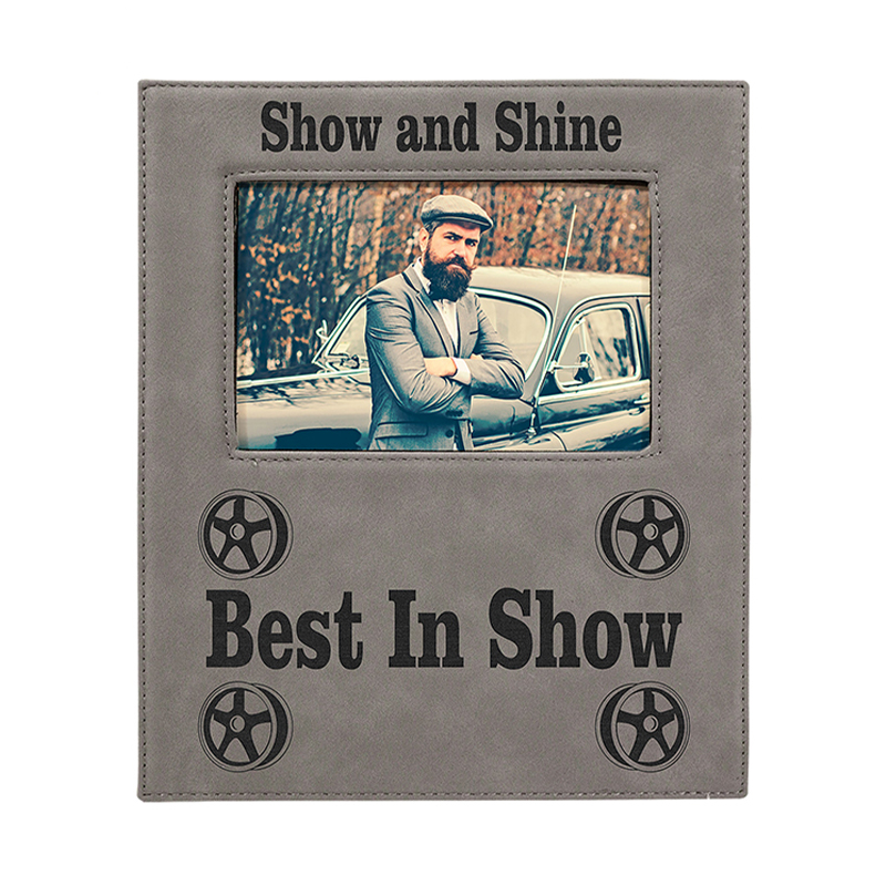 4' x 6' Leatherette Photo Frame with 4 1/4' x 7 7/8' Engraving Area 4' x 6' Leatherette Photo Frame with 4 1/4' x 7 7/8' Engraving Area