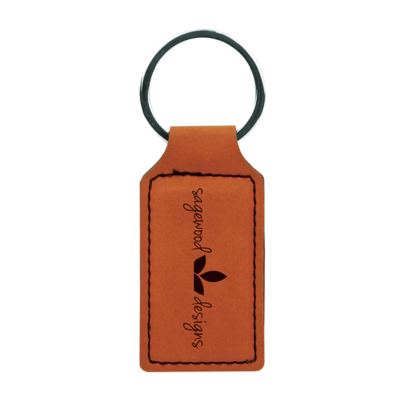 Laserable Leatherette Rectangle Keychain Laserable Leatherette Rectangle Keychain
