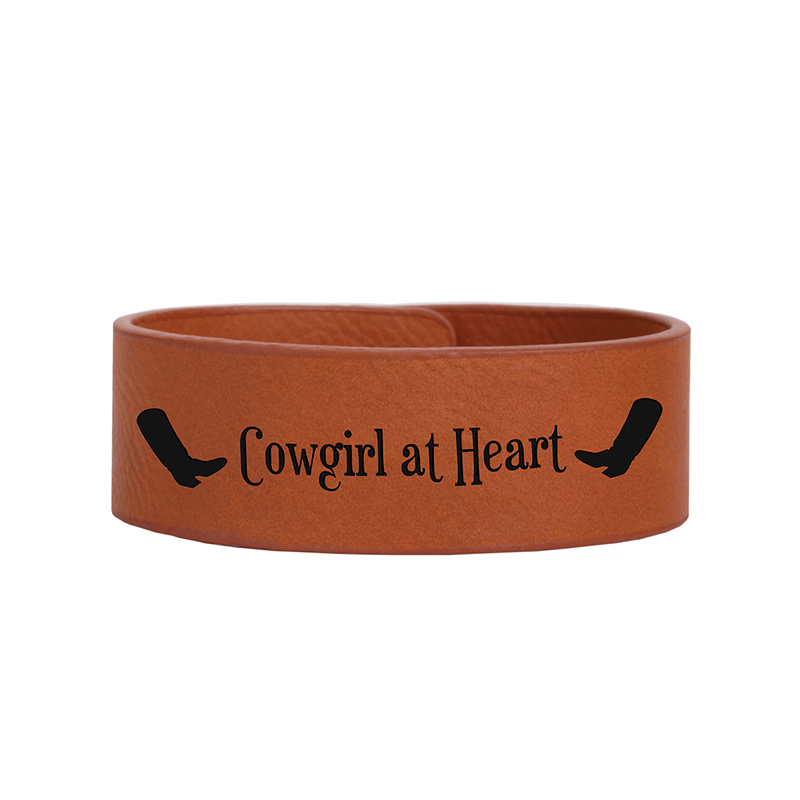 8 1/2' x 3/4' Laserable Leatherette Cuff Bracelet 8 1/2' x 3/4' Laserable Leatherette Cuff Bracelet