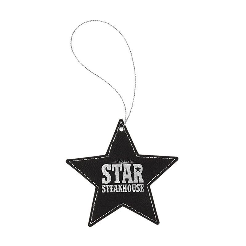 Laserable Leatherette Star Ornament Laserable Leatherette Star Ornament