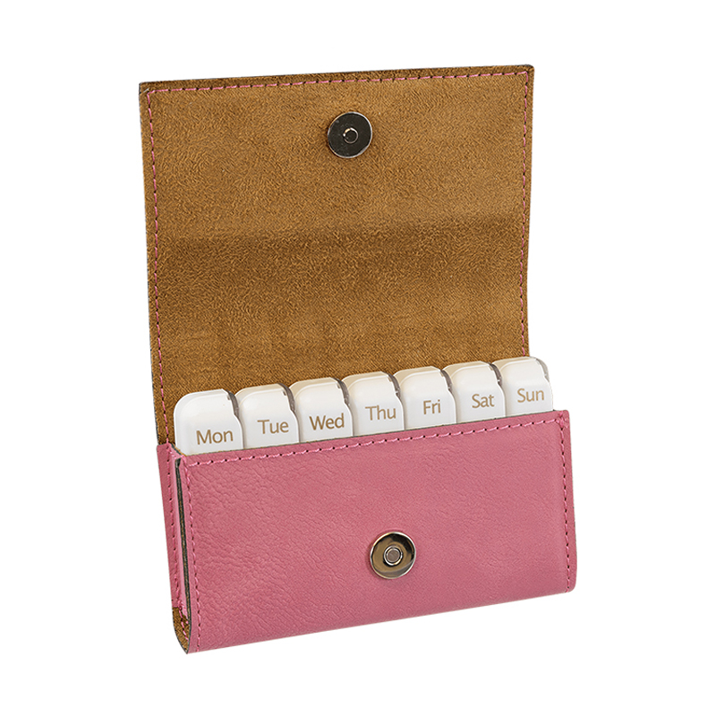 9 3/4' x 2 1/2' Laserable Leatherette Pill Box 9 3/4' x 2 1/2' Laserable Leatherette Pill Box