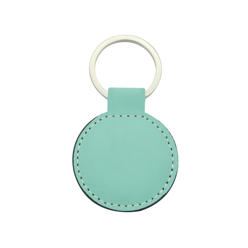 Laserable Leatherette Round Keychain Laserable Leatherette Round Keychain