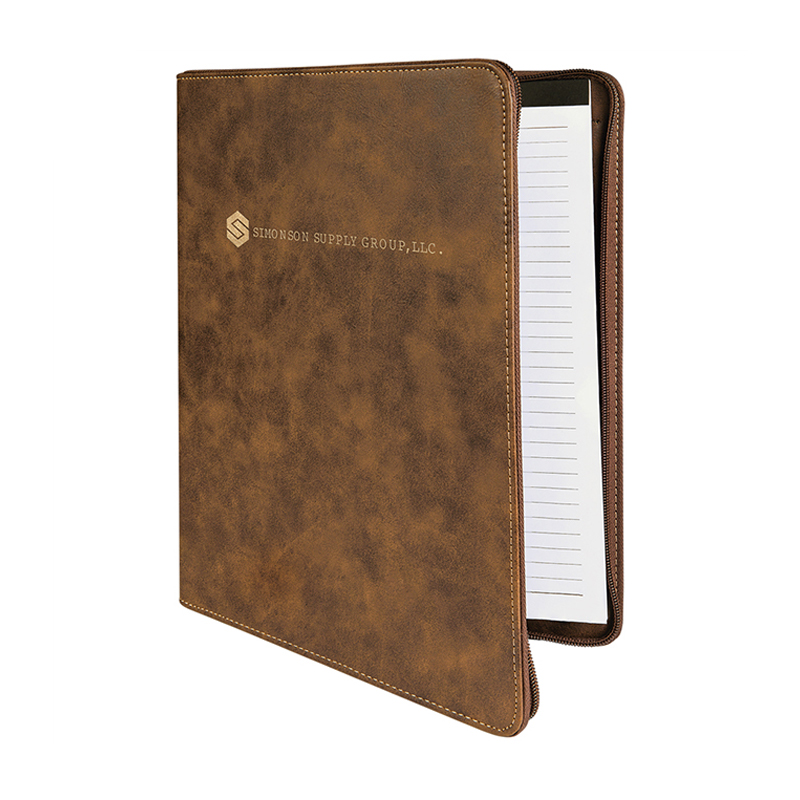 9 1/2' × 12'Leatherette Portfolio with zipper 9 1/2' × 12'Leatherette Portfolio with zipper