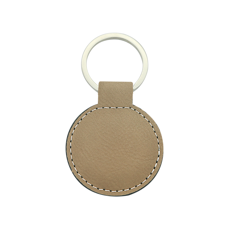 Laserable Leatherette Round Keychain Laserable Leatherette Round Keychain