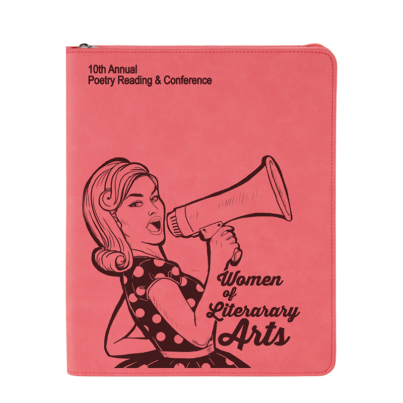 9 1/2' × 12'Leatherette Portfolio with zipper 9 1/2' × 12'Leatherette Portfolio with zipper