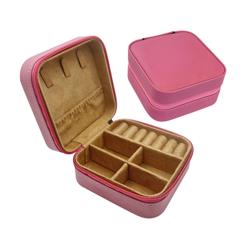 4×4 Laserable Leatherette Travel Jewelry Box with Black Lining 4×4 Laserable Leatherette Travel Jewelry Box with Black Lining