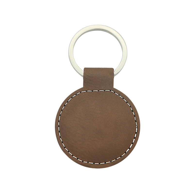 Laserable Leatherette Round Keychain Laserable Leatherette Round Keychain