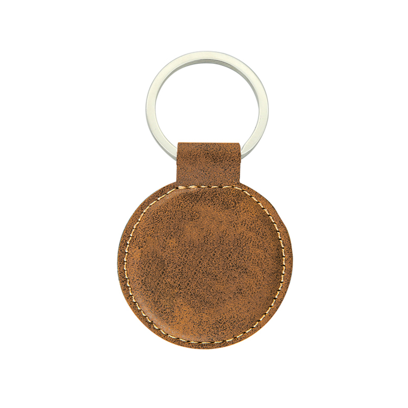 Laserable Leatherette Round Keychain Laserable Leatherette Round Keychain