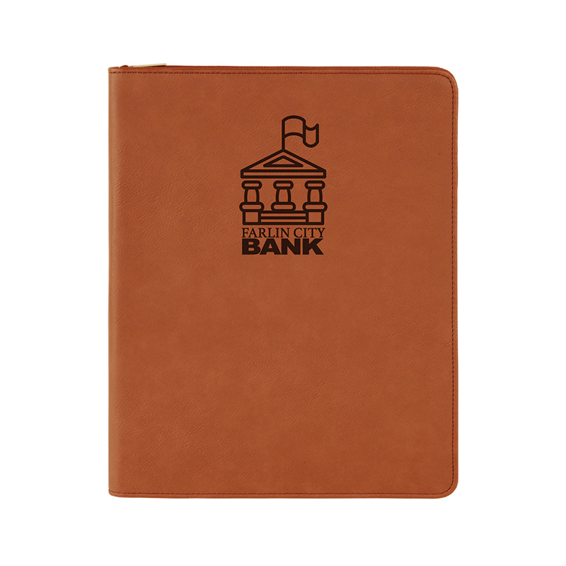 9 1/2' × 12'Leatherette Portfolio with zipper
