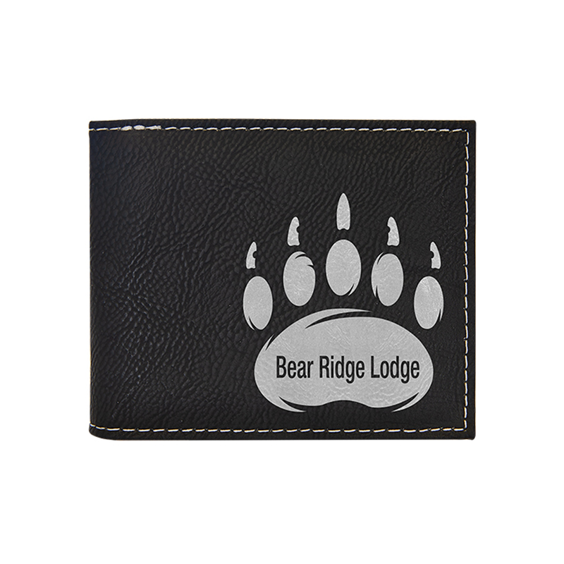 Laserable Leatherette Bi-Fold Wallet w/Flip ID Display Laserable Leatherette Bi-Fold Wallet w/Flip ID Display