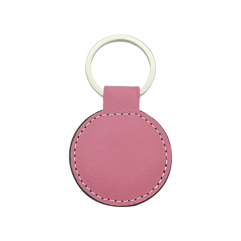 Laserable Leatherette Round Keychain Laserable Leatherette Round Keychain