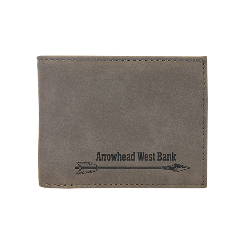Laserable Leatherette Bi-Fold Wallet w/Flip ID Display Laserable Leatherette Bi-Fold Wallet w/Flip ID Display