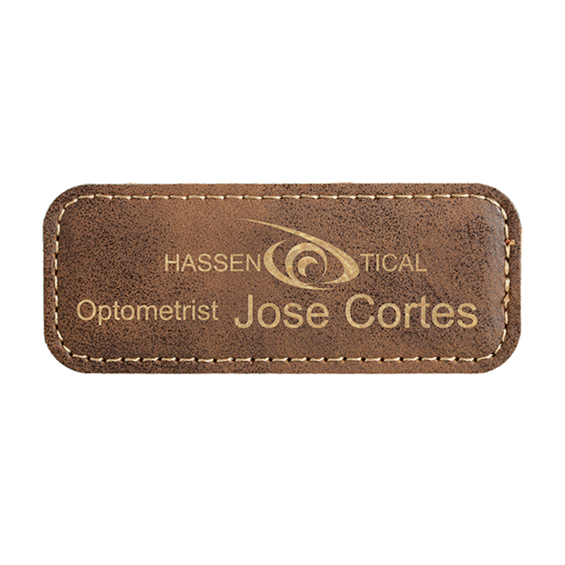 Leatherette Small Rectangle Names Badges Leatherette Small Rectangle Names Badges