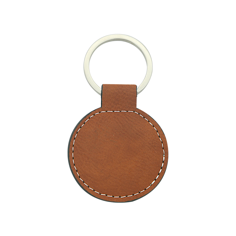 Laserable Leatherette Round Keychain Laserable Leatherette Round Keychain
