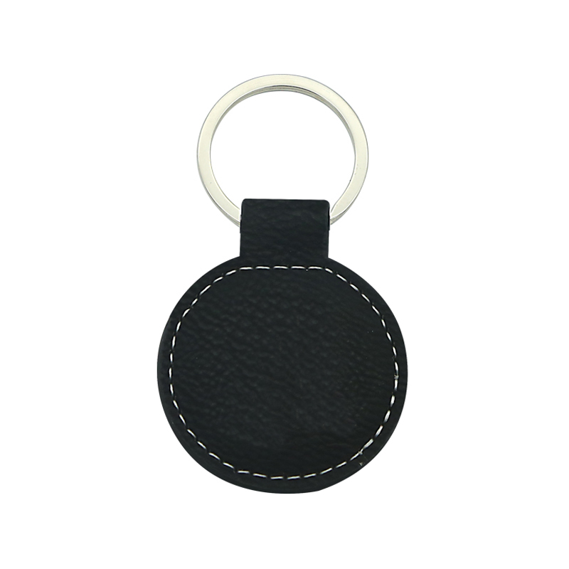 Laserable Leatherette Round Keychain Laserable Leatherette Round Keychain