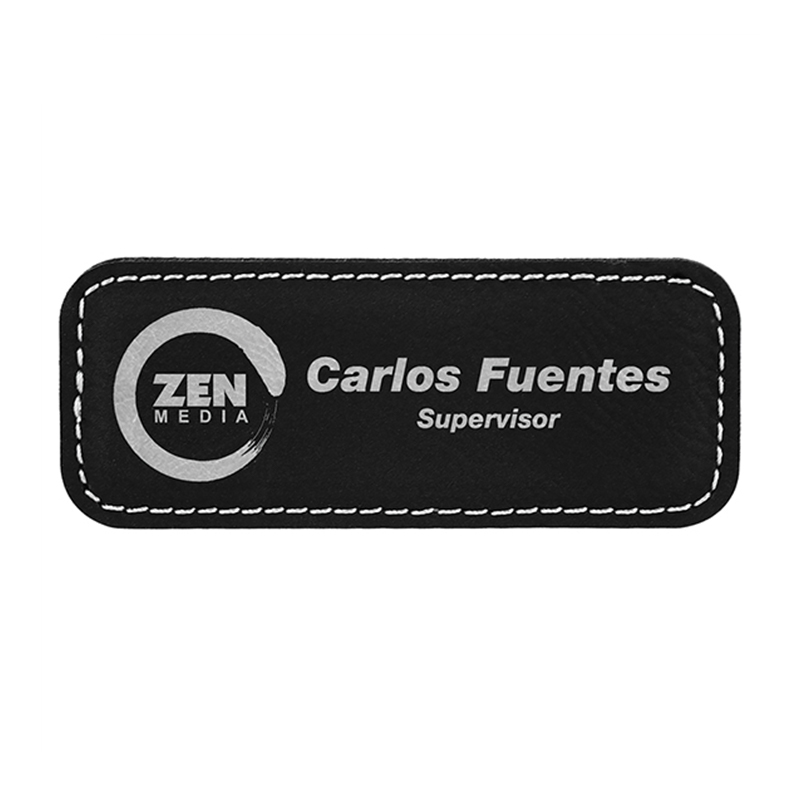Laserable Leatherette Badge Blank with Magnet Laserable Leatherette Badge Blank with Magnet