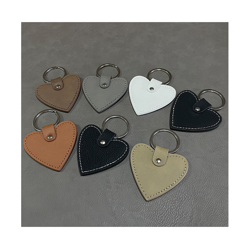 laserable Leatherette Heart Keychains with Oiled Edge laserable Leatherette Heart Keychains with Oiled Edge