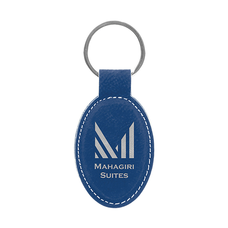 Laserable Leatherette Oval Keychain Laserable Leatherette Oval Keychain
