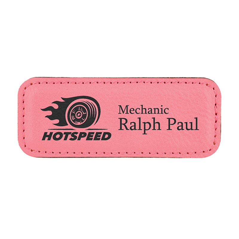 Laserable Leatherette Badge Blank with Magnet Laserable Leatherette Badge Blank with Magnet