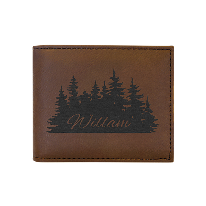 Laserable Leatherette Bi-Fold Wallet w/Flip ID Display Laserable Leatherette Bi-Fold Wallet w/Flip ID Display