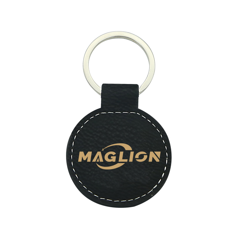 Laserable Leatherette Round Keychain Laserable Leatherette Round Keychain