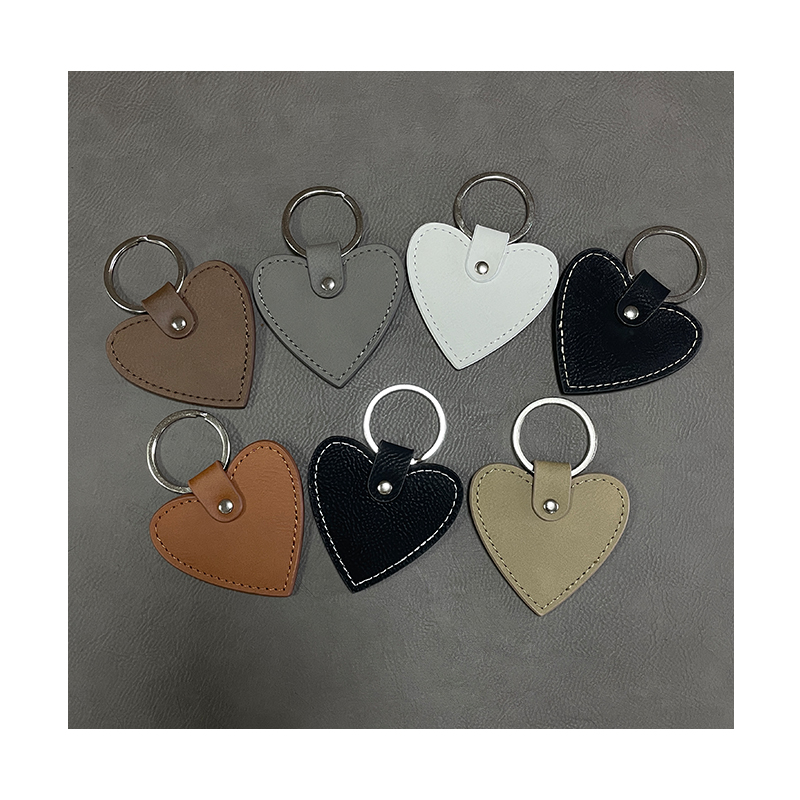laserable Leatherette Heart Keychains with Oiled Edge laserable Leatherette Heart Keychains with Oiled Edge