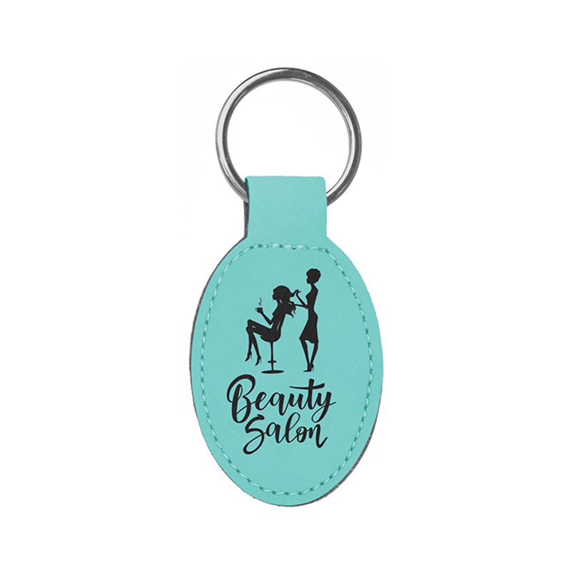 Laserable Leatherette Oval Keychain Laserable Leatherette Oval Keychain