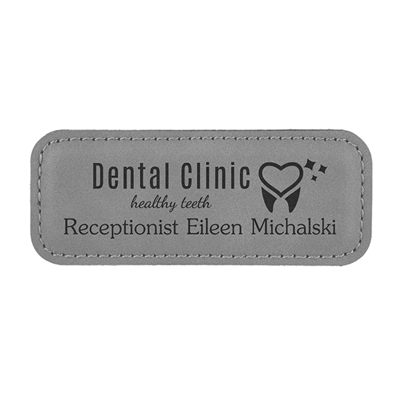 Leatherette Small Rectangle Names Badges Leatherette Small Rectangle Names Badges