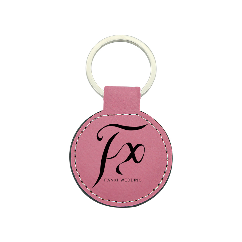 Laserable Leatherette Round Keychain Laserable Leatherette Round Keychain