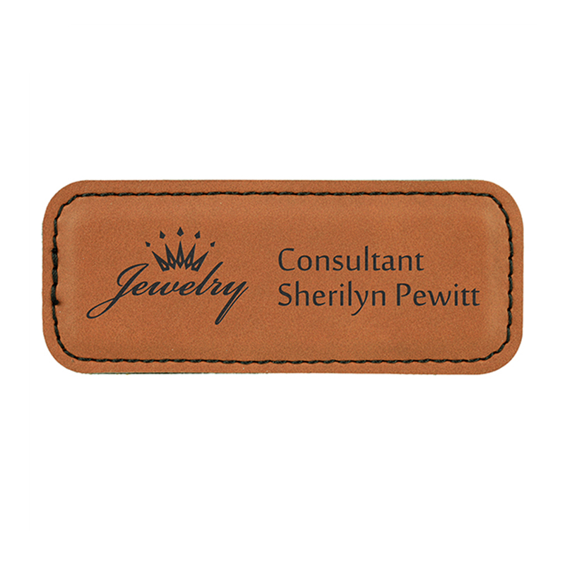 Leatherette Small Rectangle Names Badges Leatherette Small Rectangle Names Badges