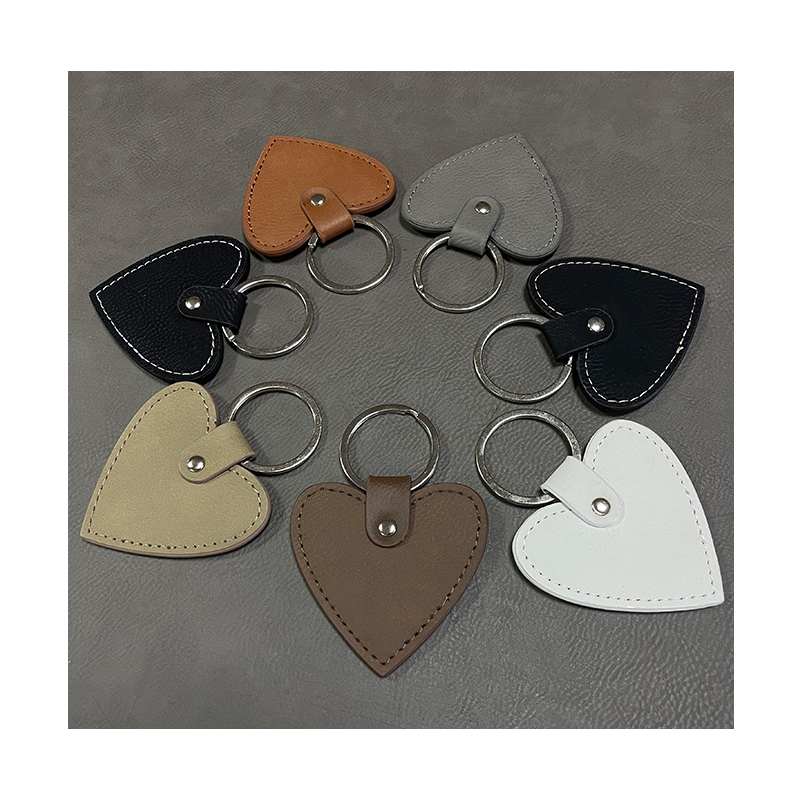 laserable Leatherette Heart Keychains with Oiled Edge laserable Leatherette Heart Keychains with Oiled Edge