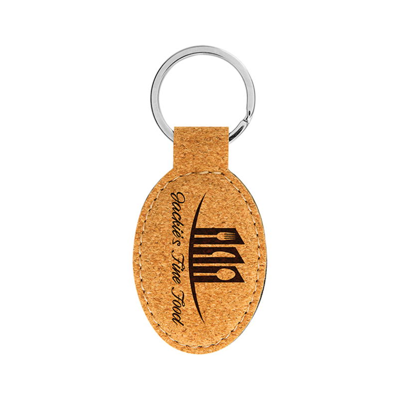 Laserable Leatherette Oval Keychain Laserable Leatherette Oval Keychain