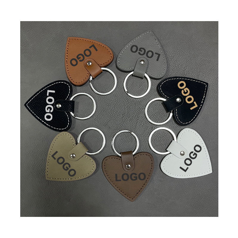 laserable Leatherette Heart Keychains with Oiled Edge laserable Leatherette Heart Keychains with Oiled Edge