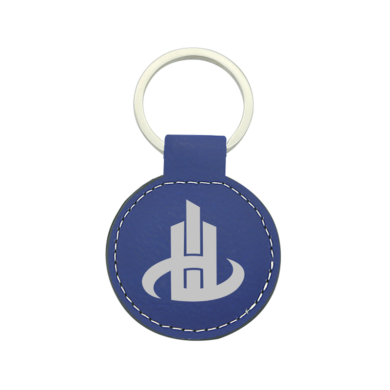 Laserable Leatherette Round Keychain Laserable Leatherette Round Keychain