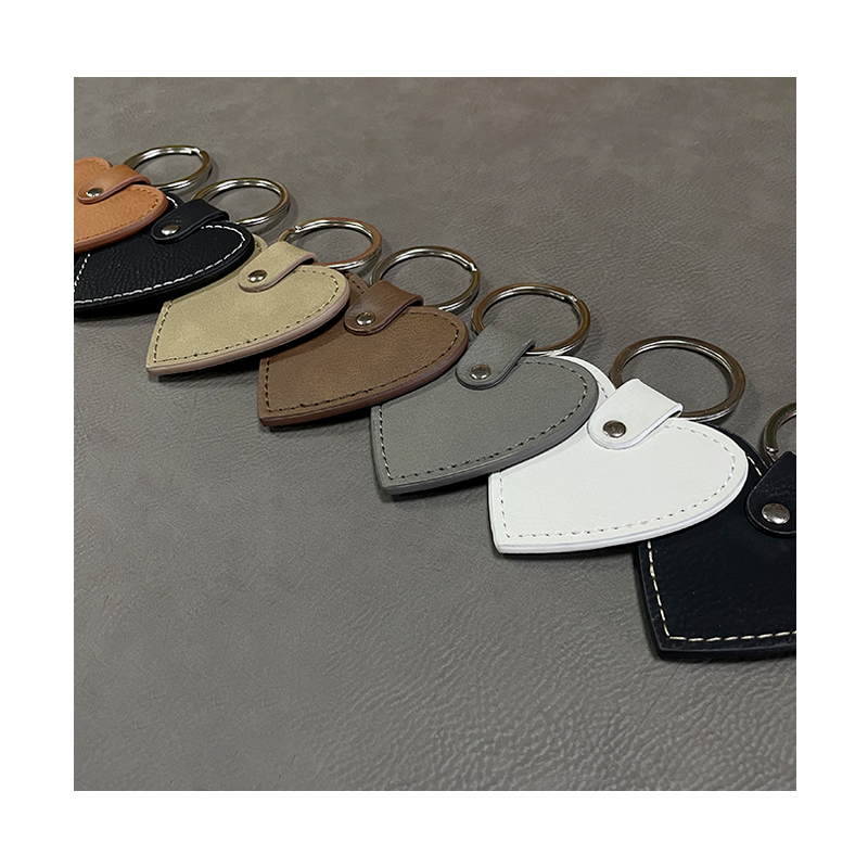laserable Leatherette Heart Keychains with Oiled Edge laserable Leatherette Heart Keychains with Oiled Edge