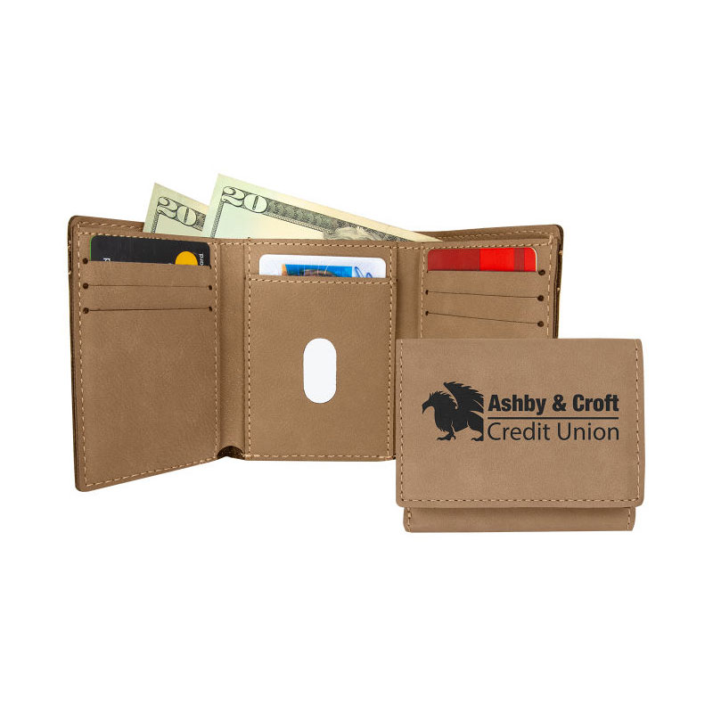 Laserable Leatherette Trifold Wallet Laserable Leatherette Trifold Wallet
