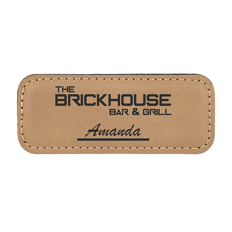 Laserable Leatherette Badge Blank with Magnet Laserable Leatherette Badge Blank with Magnet