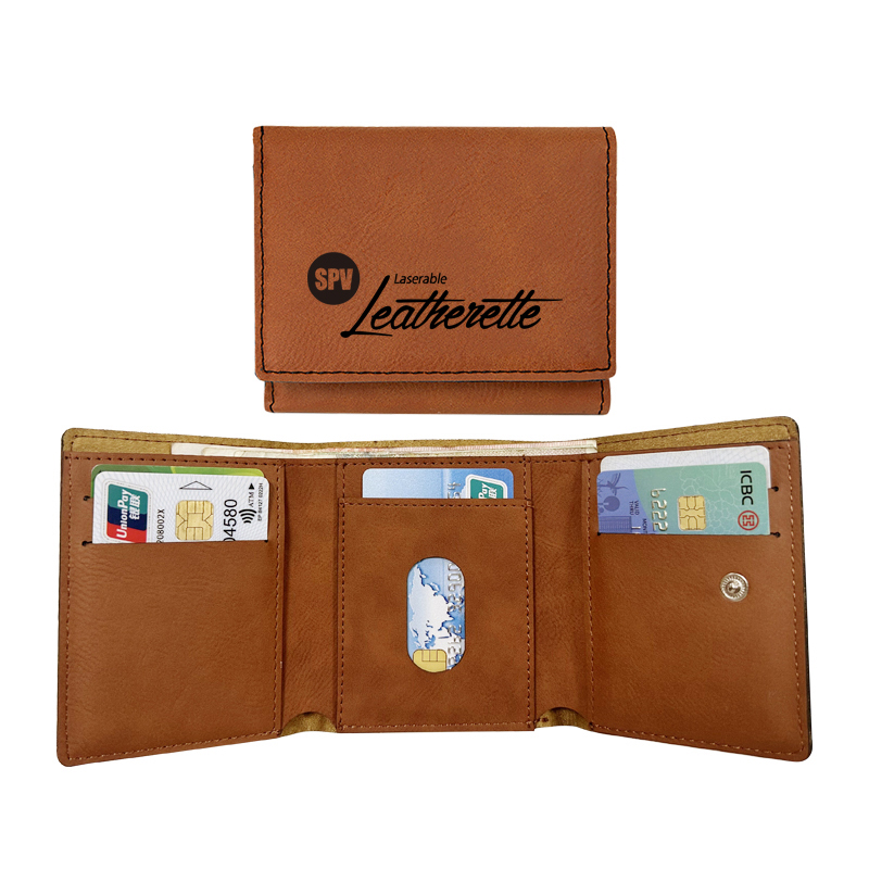 Laserable Leatherette Trifold Wallet Laserable Leatherette Trifold Wallet