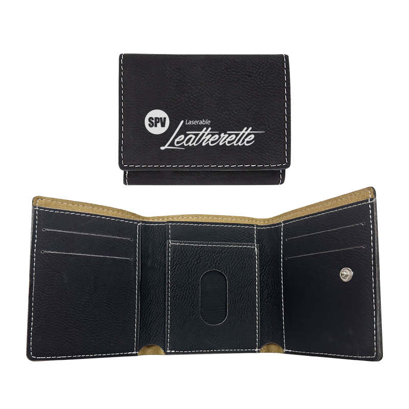 Laserable Leatherette Trifold Wallet Laserable Leatherette Trifold Wallet